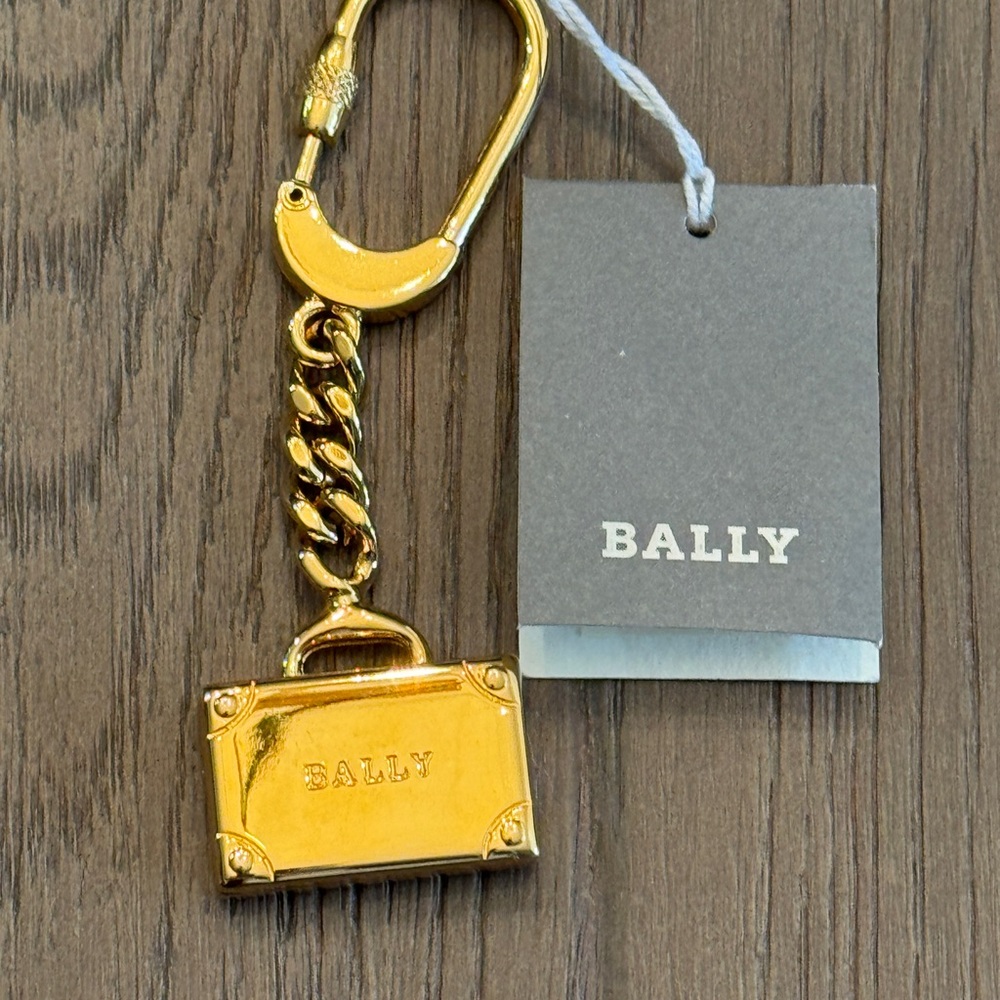 Bally Gold Suitcase Keychain